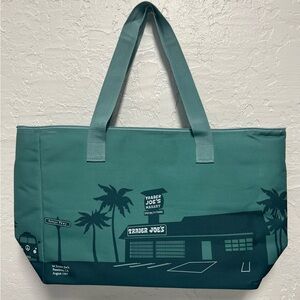 Trader Joe's Teal Logo LARGE Insulated Tote Bag NEW!!